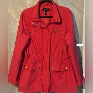 Womens Red Windbreaker Jacket